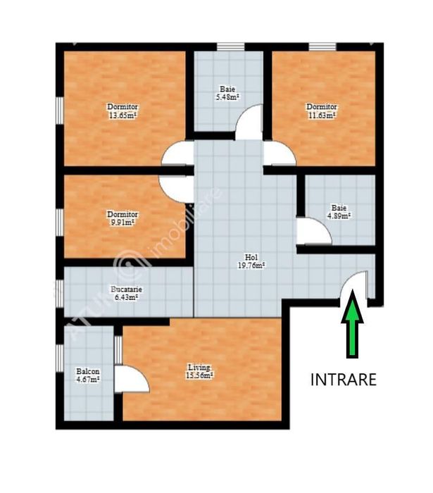 Apartament 4 camere decomandate balcon in zona Mihai Viteazu Sibiu