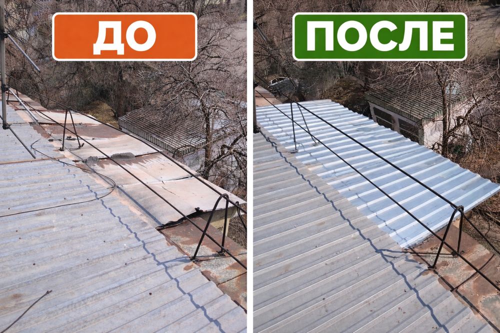 Протекает балкон. Ремонт козырьков!!