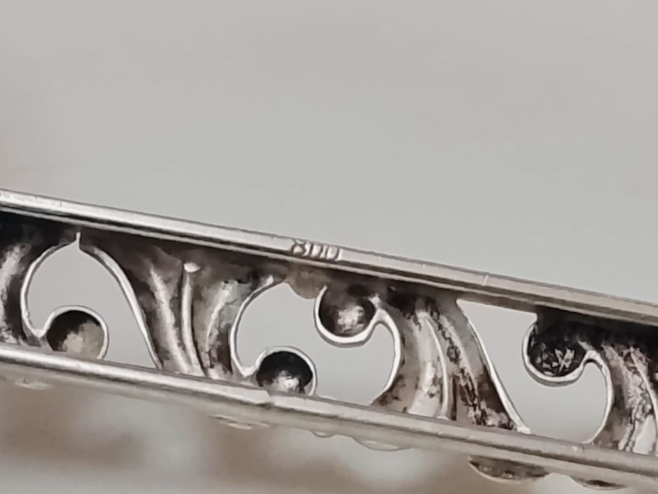 Veche brose din argint de 800, Art Deco, copii