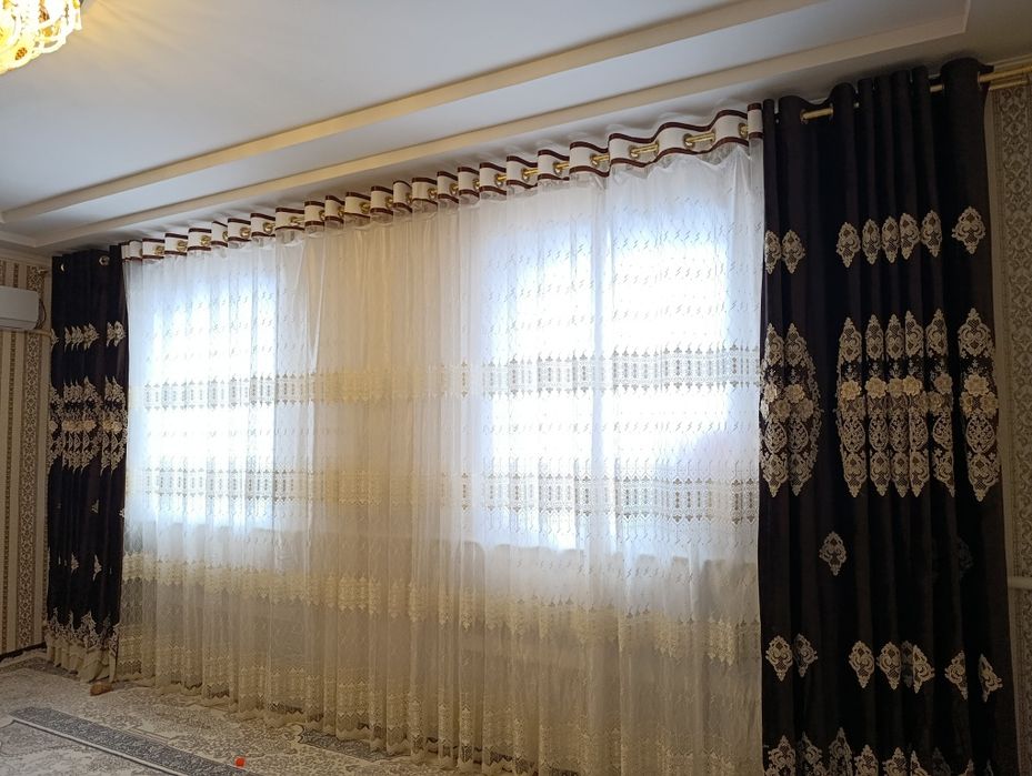 Перде 6 метр косымша капы пердеси готовый