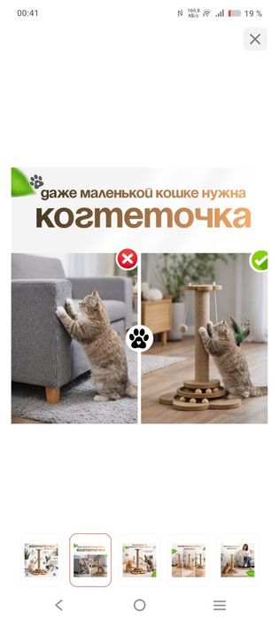 Когтеточка деревянная