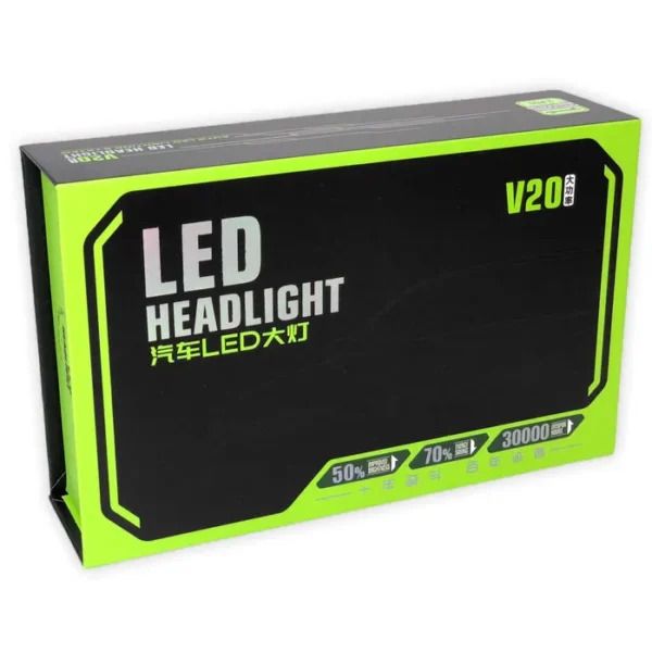 Лед крушки V20 за фарове Н3 ВИСОК клас CANBUS,Мощни /70W