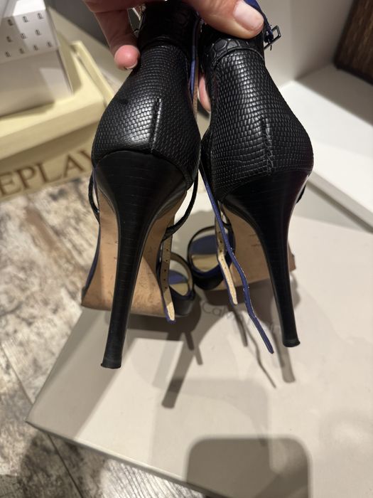 Sandale toc piele Calvin Klein, marime 37