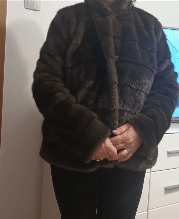 Палто шуба яке тип ZARA от изкуствен косьм норка XS-S размер
