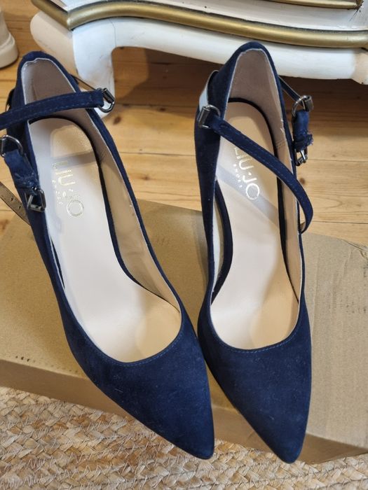 Pantofi stilleto Liu Jo-piele întoarsă naturala