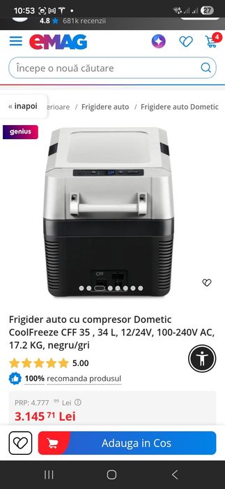 Vandut r auto cu compresor Dometic CoolFreeze CFF 35 Nou Waeco