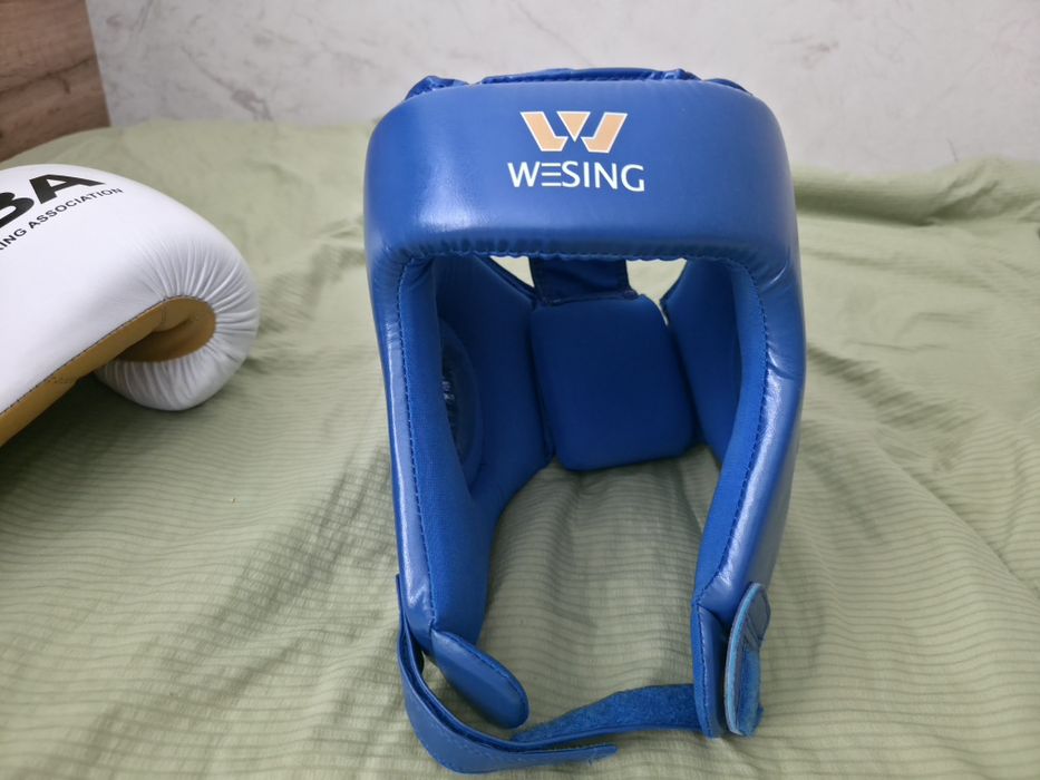 синий боксерский шлем Wesing оригинал