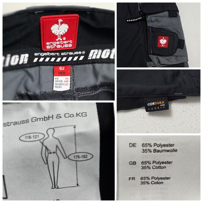 Pantaloni salopeta Engelbert Strauss Cordura Motion 2020, Nr. 62 un XXL ptr barbați