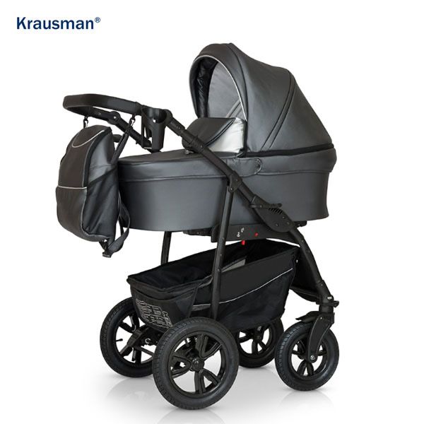 Carucior Krausman 3 in1  piele gri