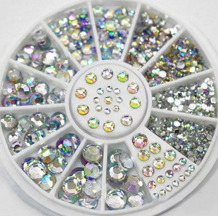 Стразы 3D акриловые хрустальные DIY для ногтей ,макияжа,3 штуки