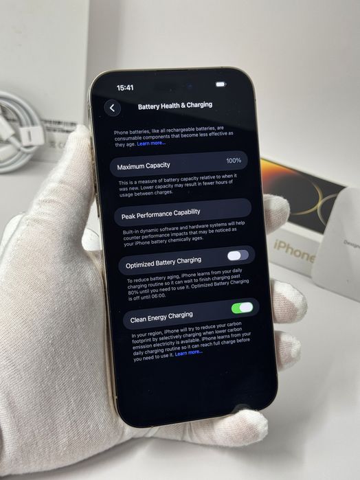 iPhone 14 Pro Max, 128GB, Gold, 100% батерия, ОТЛИЧЕН, 1г. ГАРАНЦИЯ!