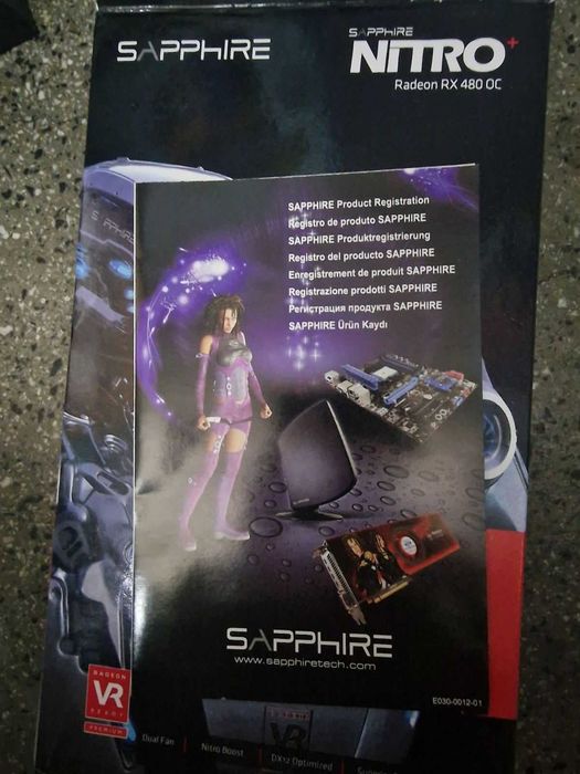 AMD Radeon RX480 Sapphire Nitro+ 8GB Гаранция 3 месеца !