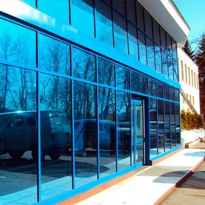 Тонировка фасадов перегородок