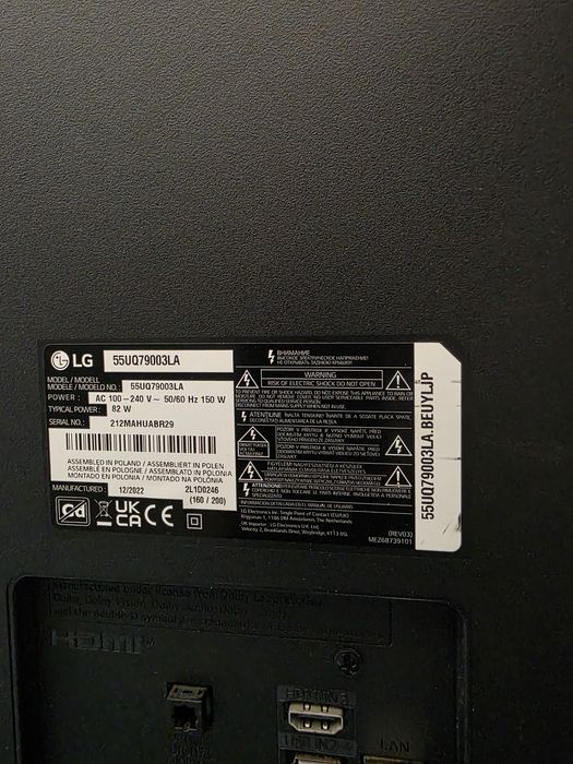 Televizor Smart  LG 138cm - 55UQ79003LA - 4k Ultra AI HDR