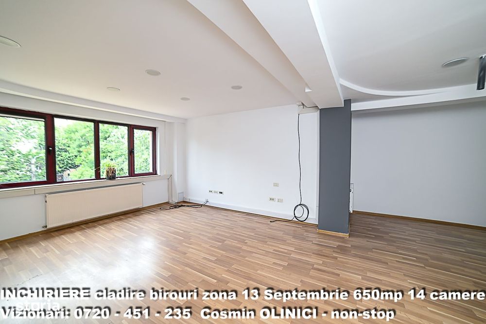 Spatii birouri de inchiriat zona 13 Septembrie I S+P+3 I 650 util