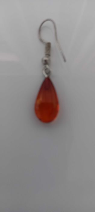 Кехлибарени обеци със сертификат, сребърна закопчалка