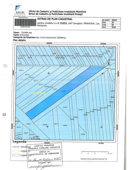 10.100Mp Teren Construcții Intravilan Potigrafu, Deschidere 31M La Dn1