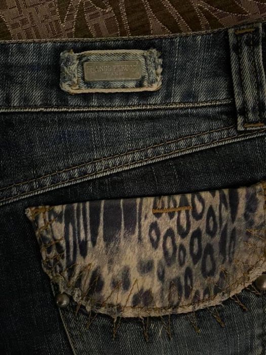 Маркова Модерна Дънкова Поличка Franco Ferucci пъстроцветнаУникатМодел