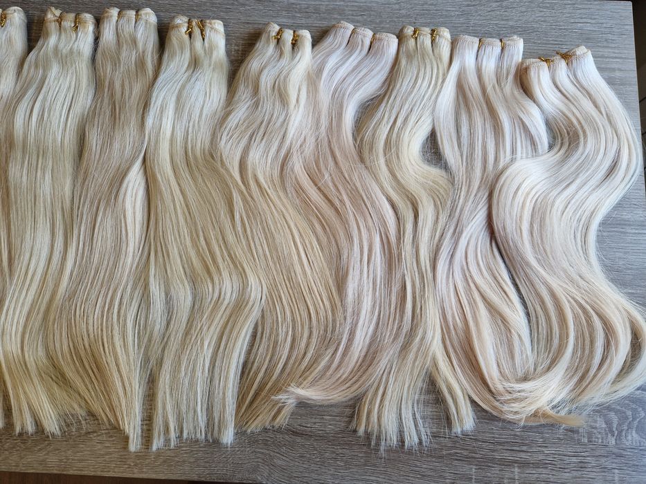 Естествена руса коса 50 см, 100гр - гъста с плътни крайща