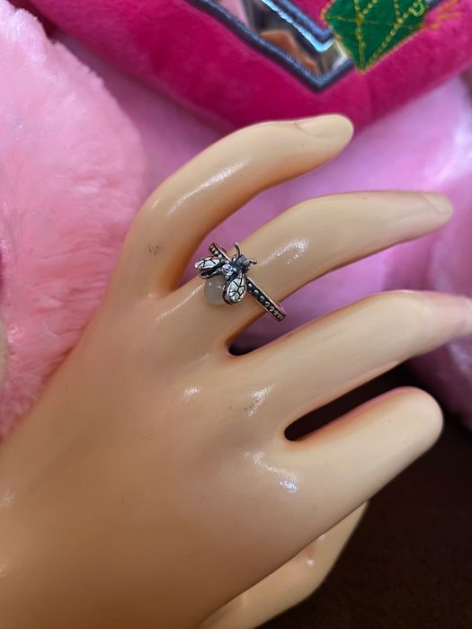 Inel Pandora argint 925 licurici fosforescent luminos 54 si cutie dupe