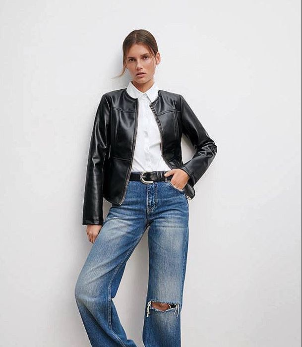 Женская кожаная куртка  «Zara»