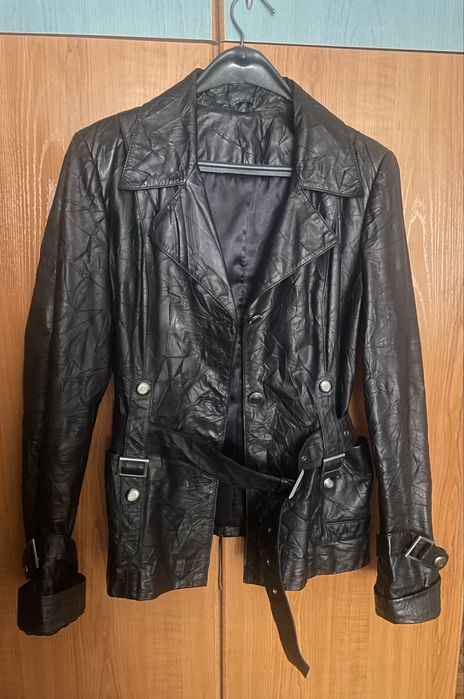 Яке от еко кожа, с намачкан ефект