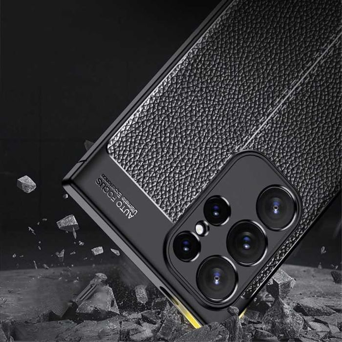 Samsung Galaxy S24 Ultra - Луксозен Кожен Кейс Гръб AF