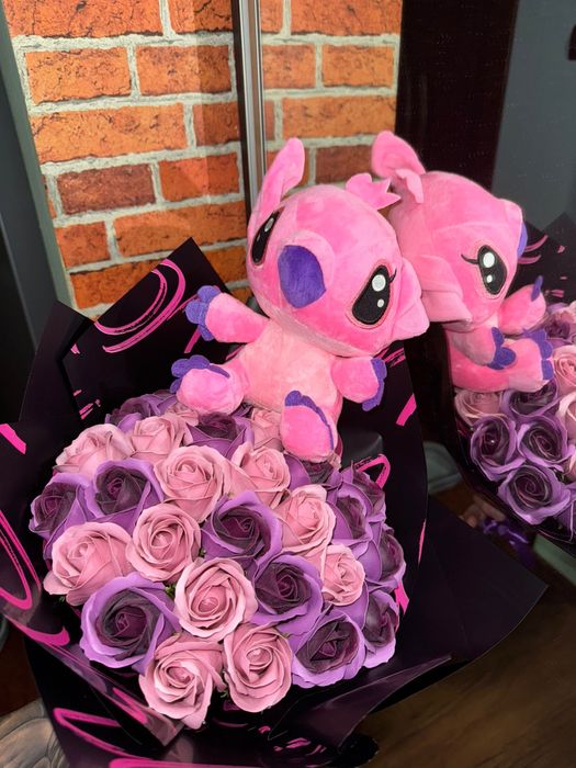 buchet trandafiri din sapun stitch personalizat buchete