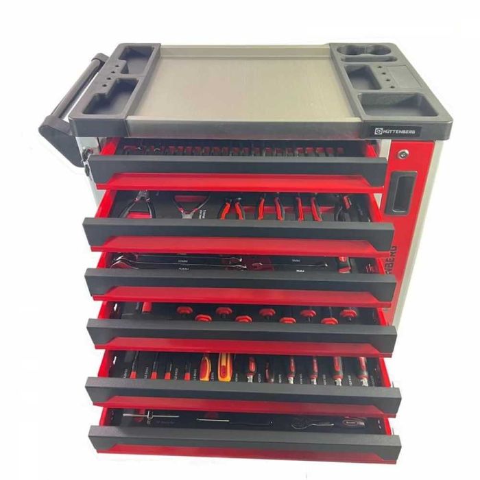 Шкаф с инструменти със 7 чекмеджета – 6 пълни ForceKraft - Huttenberg