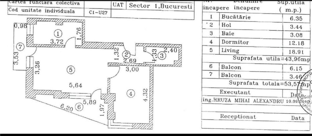 Herastrau Satul Francez , apartament 2 camere dec,  et 1, CT