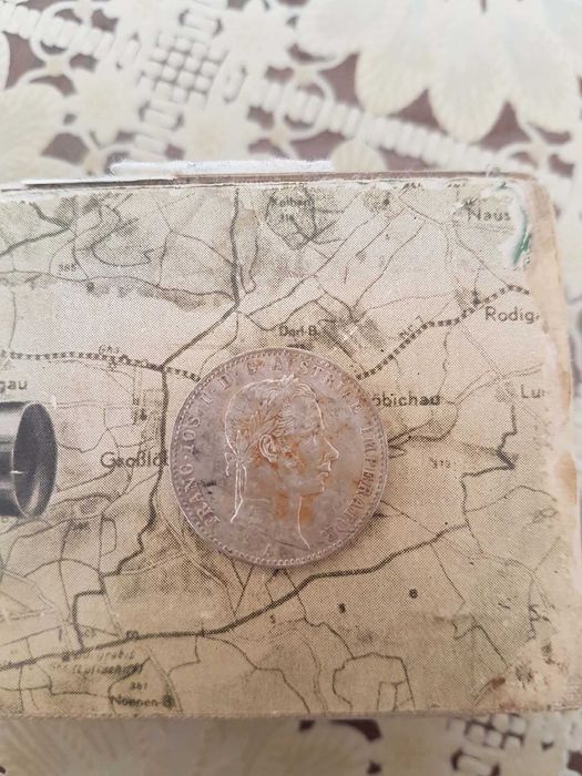 Монета 1858 АВСТРИЯ с крал Франц Йосиф 1/4 флорин сребро