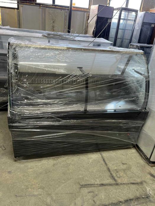 Vitrină mezeluri profesională 2 m | inox | răcire ventilată