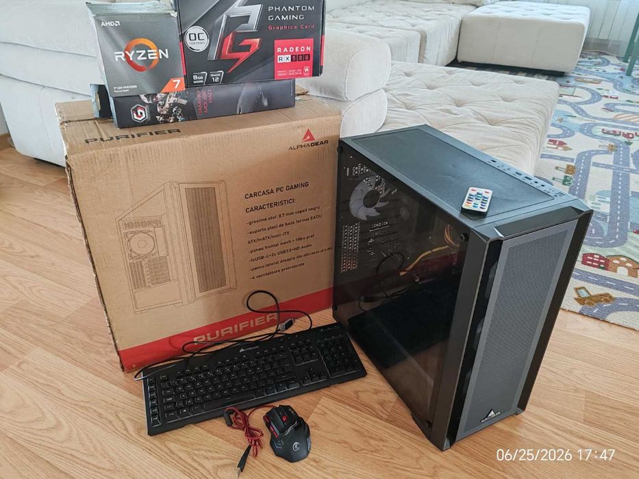 PC Complet Ryzen 2700x 16gb ddr4 Rx580 Phantom NVMe Ultra Corsair ARGB
