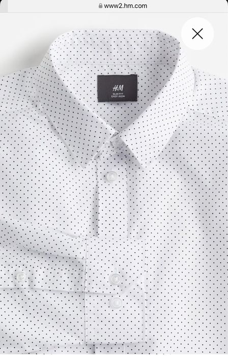 Рубашка H&M . Slim fit . рр М