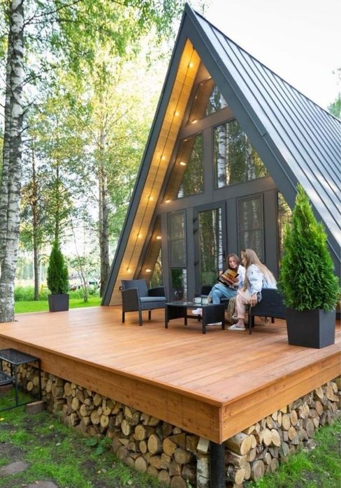 Cabane tip A din lemn