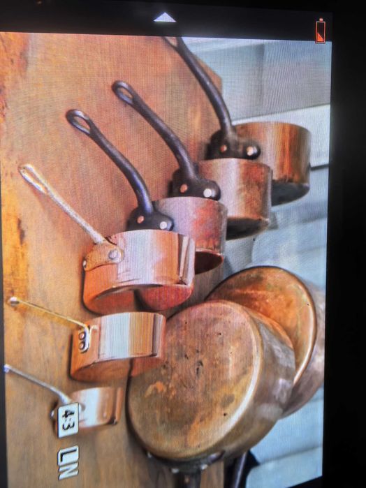 Старинни  медни съдове касероли