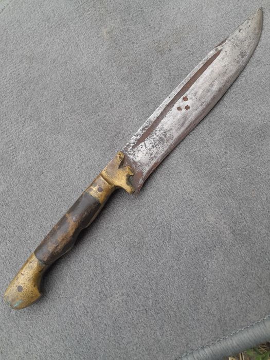 28см ОБЩА ДЪЛЖИНА.Стар автентичен нож от  Кръстьо Ножаров