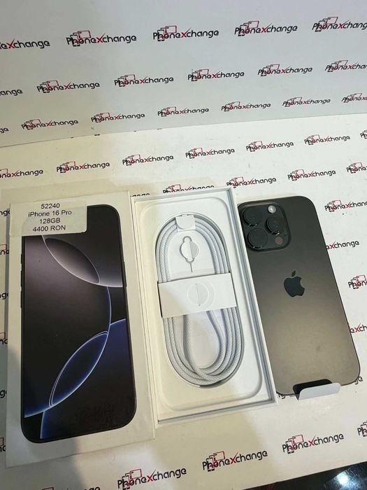 iPhone 16 Pro 128GB Black Neverlocked NOU 52240