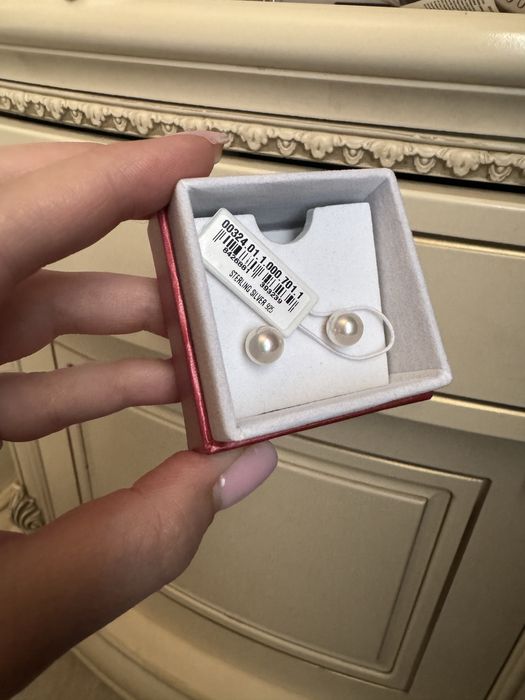 Гвоздики с жемчугом Majorica