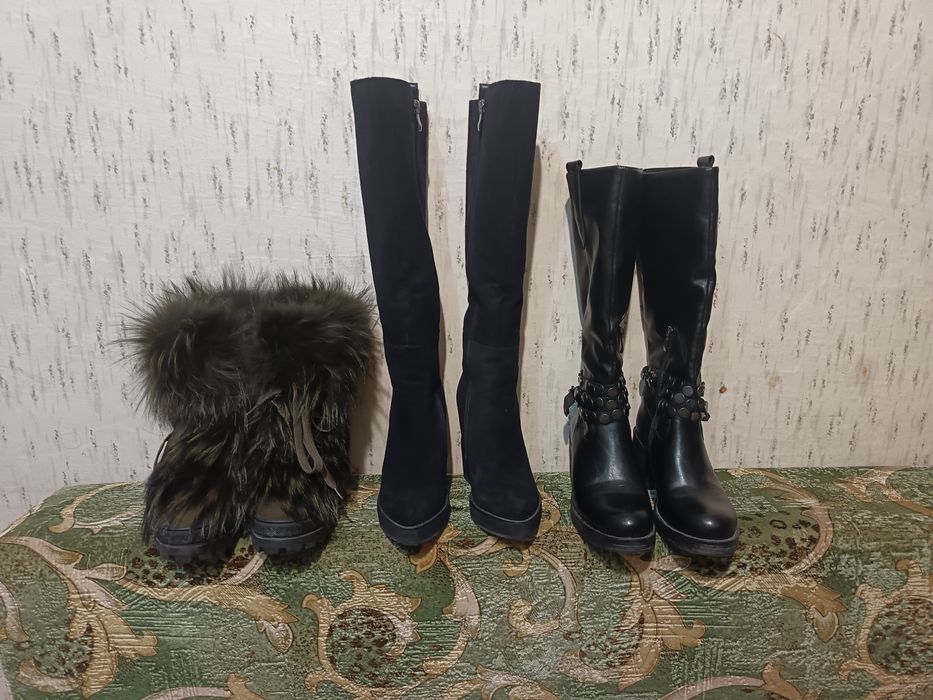 Зимние цыгейковые полусапожки.