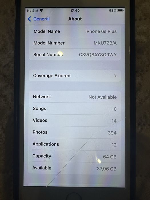 Iphone 6s plus 64 gb сив!