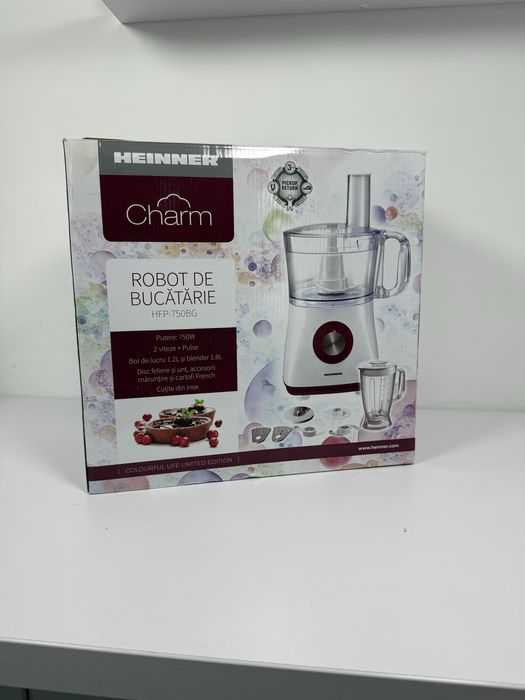 Robot de bucătărie Heinner Charm HFP-750BG, 750W, Nou Sigilat