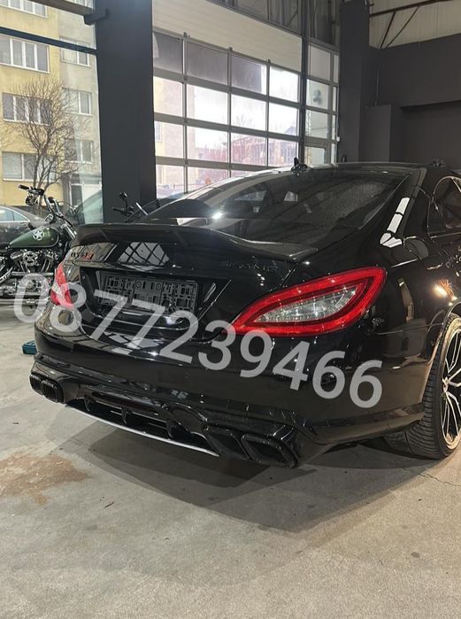 Mercedes CLS W218 AMG Мерцедес дифузьор diffuser GT добавки задна брон