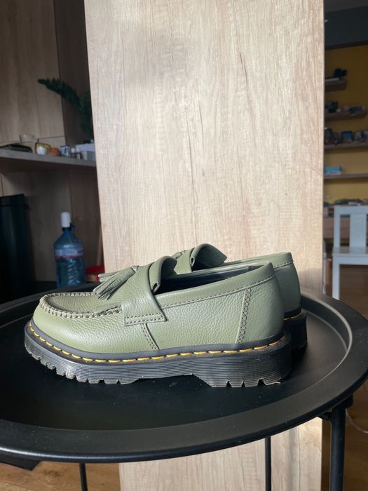 Кожени Лоуфъри Dr Martens Зелено Каки 38