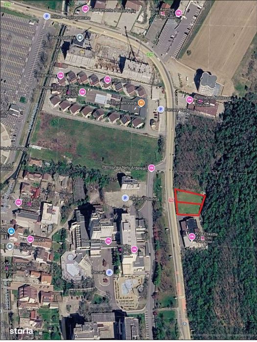 Teren de vânzare, Băile Felix, PUZ aprobat pentru pensiune, la DN76