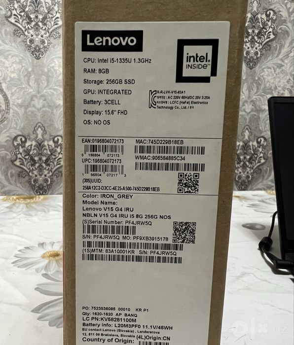 Notebook lenovo v15