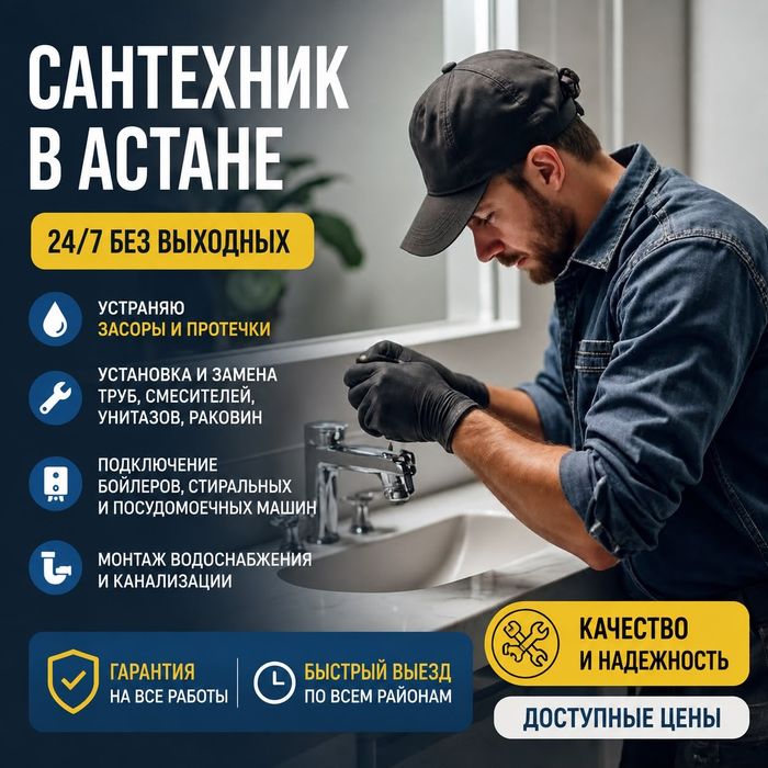 Сантехник | Услуги Сантехника в Астане | Недорого