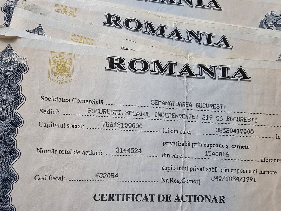 Certificat acționar. Marea privatizare.