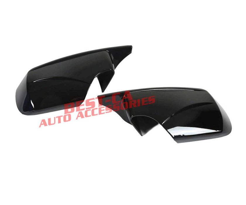 Капаци огледала със щипки черен пиано лак Batman подходящи за BMW E46