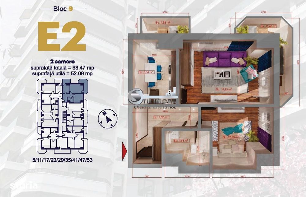 Apartament 2 camere, 68 mp | Investiție excelentă | COMISION 0%